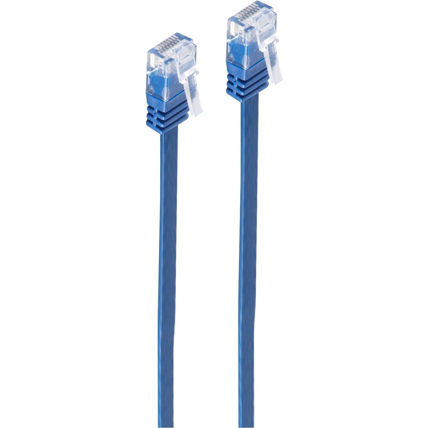 Shiverpeaks Patchkabel flach U/UTP Cat.6 blau 5,0m (U/UTP, CAT6, 5 m), Netzwerkkabel