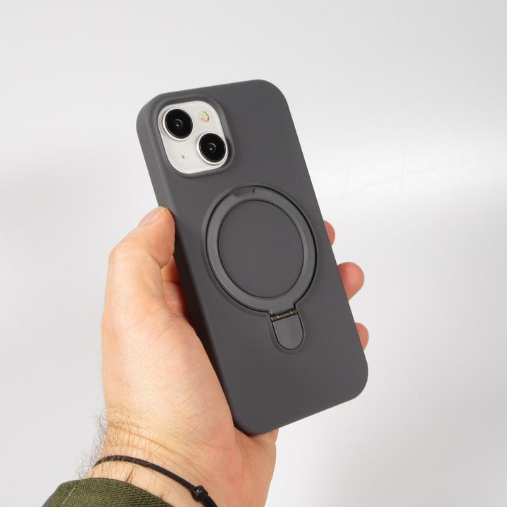 Produktbild PhoneLook Hülle Silikon matt MagSafe mit Haltering (Apple iPhone 14)