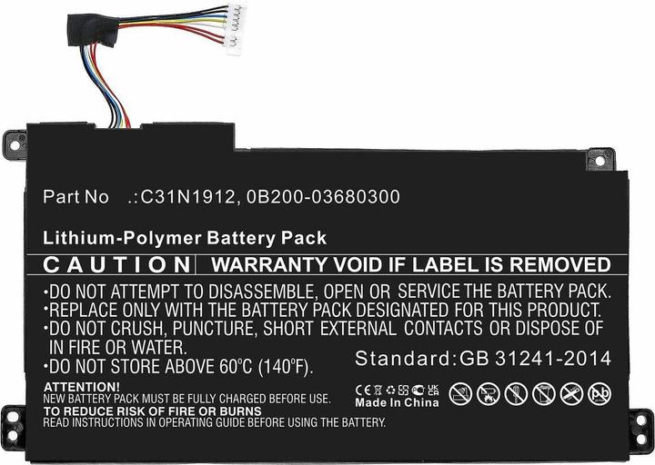 Produktbild CoreParts Battery for Asus Notebook (3600 mAh)