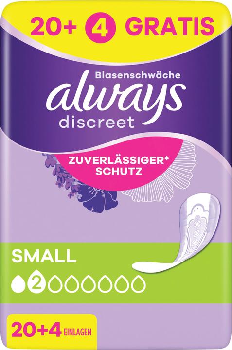 Produktbild Always Discreet Inkontinenz Small 20+4 GRATIS (24 x)