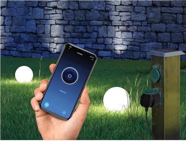 Produktbild Velleman Smart-Wi-Fi-Steckdose - Für Den Aussenbereich - Schuko
