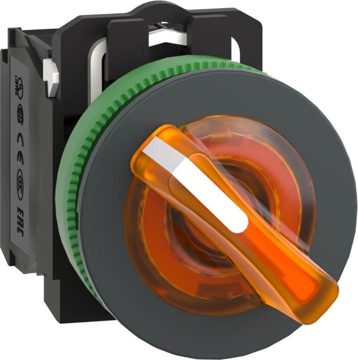 Actual product image Schneider Electric Schneider illuminated selector switchXB5FK125G5kompl Flush plastic or 30mm 110V