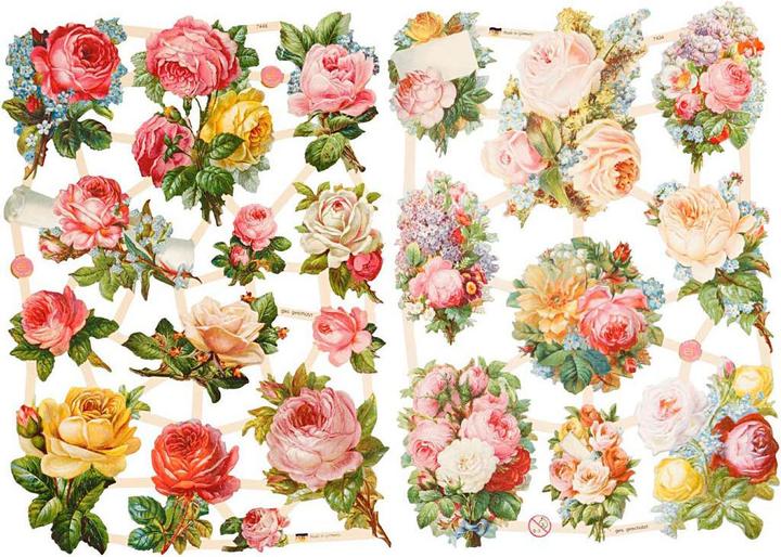 Creativ Company Tableaux brillants vintage "Roses (1 x)