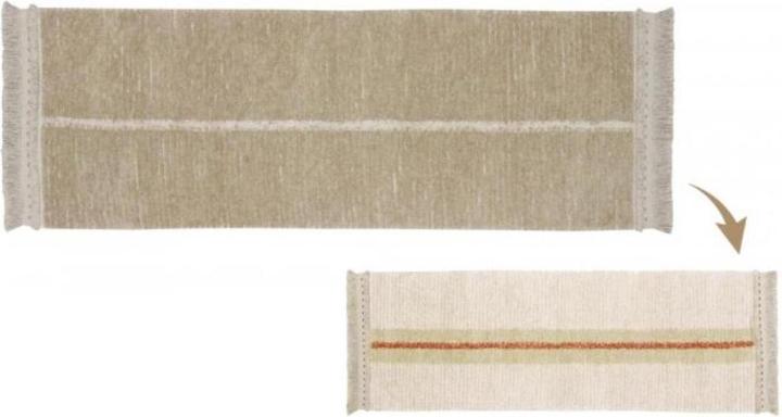 Actual product image Lorena Canals Reversible carpet Duetto Sage Runner (80 x 230 cm)