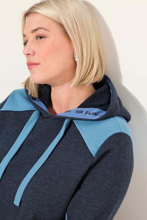 Produktbild Ulla Popken Hoodie, Waffelpikee, A-Linie, Kapuze, Langarm (46, 48)