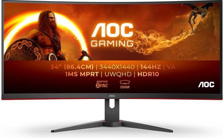Produktbild AOC CU34G2XE/BK (3440 x 1440 Pixel, 34")