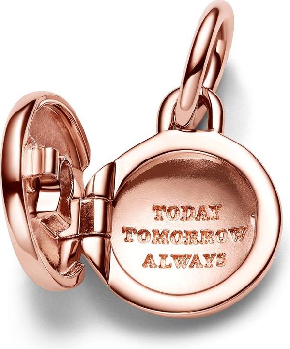 Immagine prodotto Pandora Ciondolo con cerniera e incisione Charm d'amore (Metallo, placcato oro rosa)