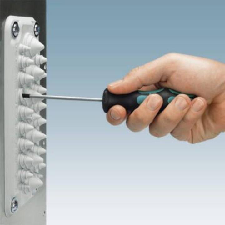 Actual product image Phoenix Contact 1415237 Cable entry plate TPE (odorless special rubber compound), SEBS, sheet steel Black