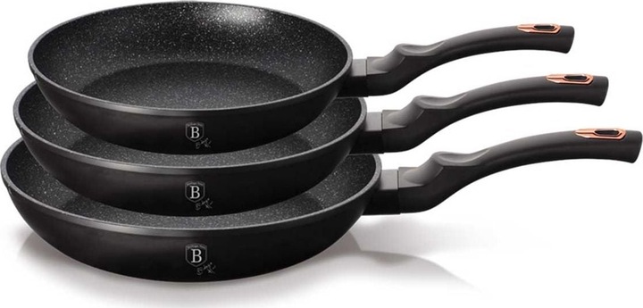 BerlingerHaus Ensemble de poêles à frire (20 cm, Ensemble de casseroles et de poêles de cuisson, Aluminium)