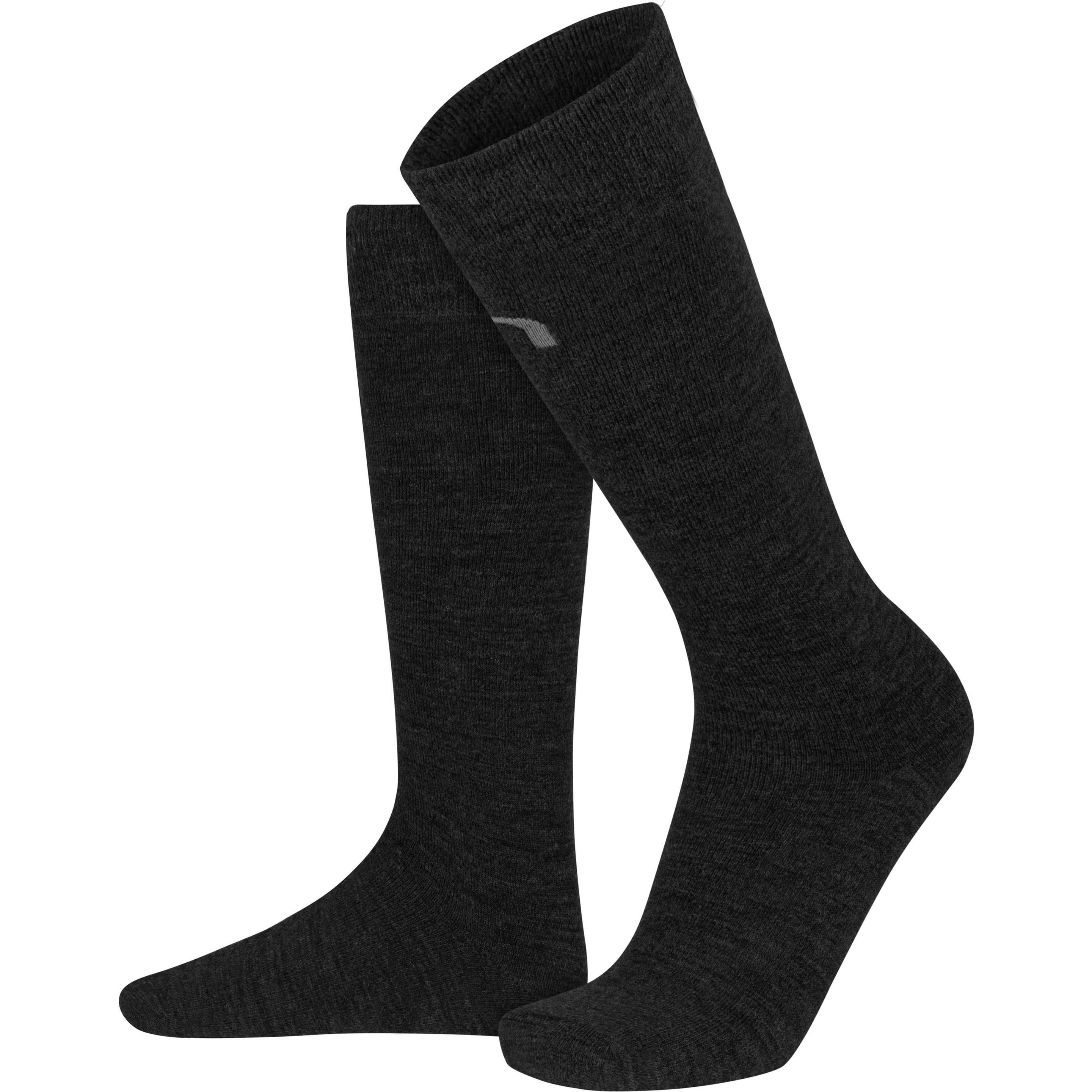 Normani, Herren, Socken, 2 Businesskniestrumpf aus Merinowolle, Schwarz, (2er Pack, 35 - 38)