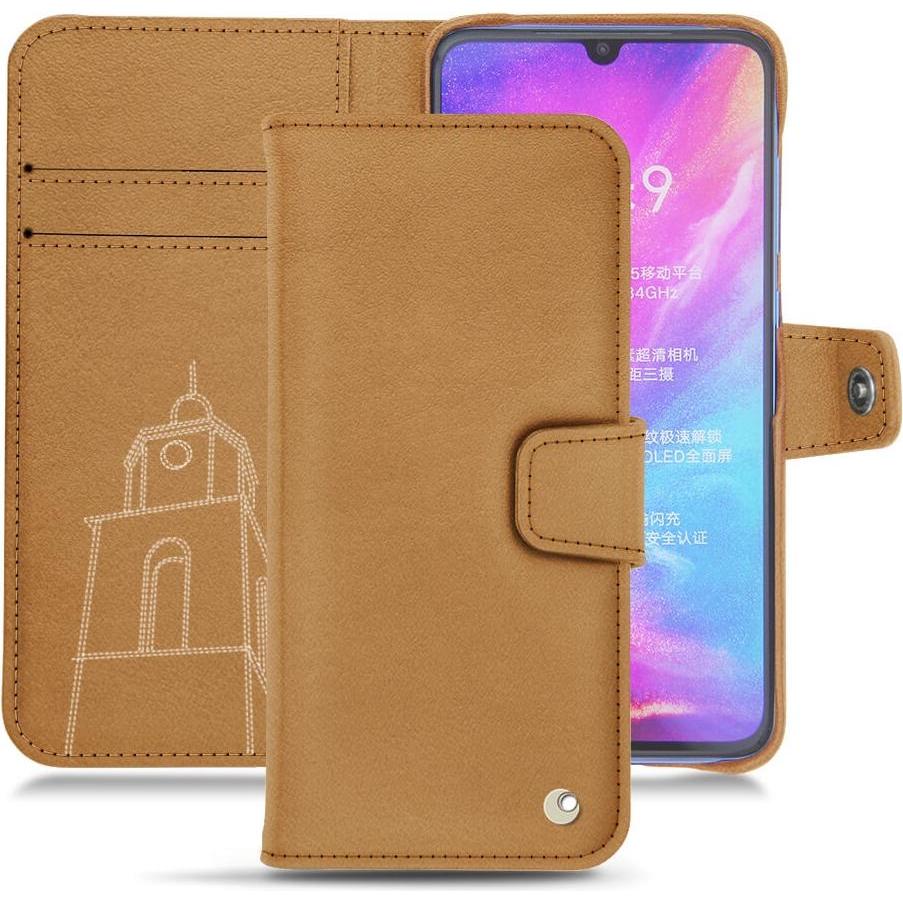 Noreve Lederschutzhülle Wallet (Xiaomi Mi 9), Smartphone Hülle, Braun