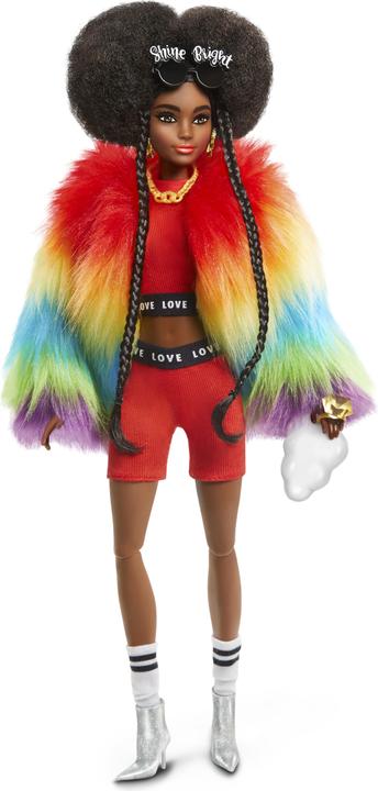 Produktbild Barbie Extra Doll - Regenbogenmantel