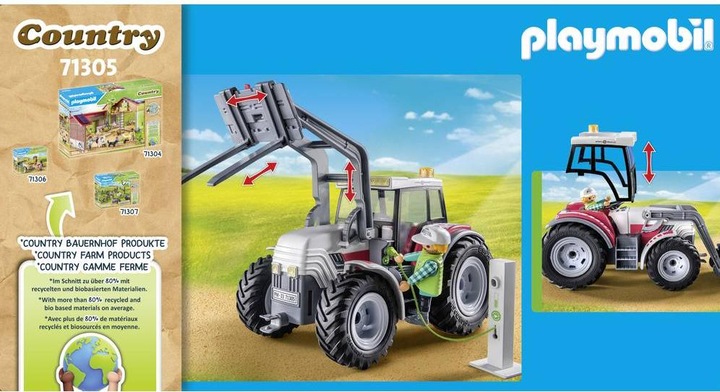 Produktbild Playmobil Grosser Traktor (71305, Playmobil Country)