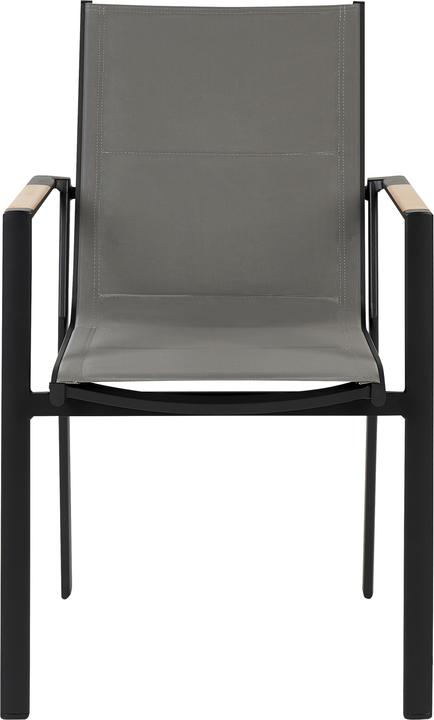 Produktbild Beliani Gartenmöbel Set Aluminium schwarz / grau 4-Sitzer OLMETTO/BUSSETO