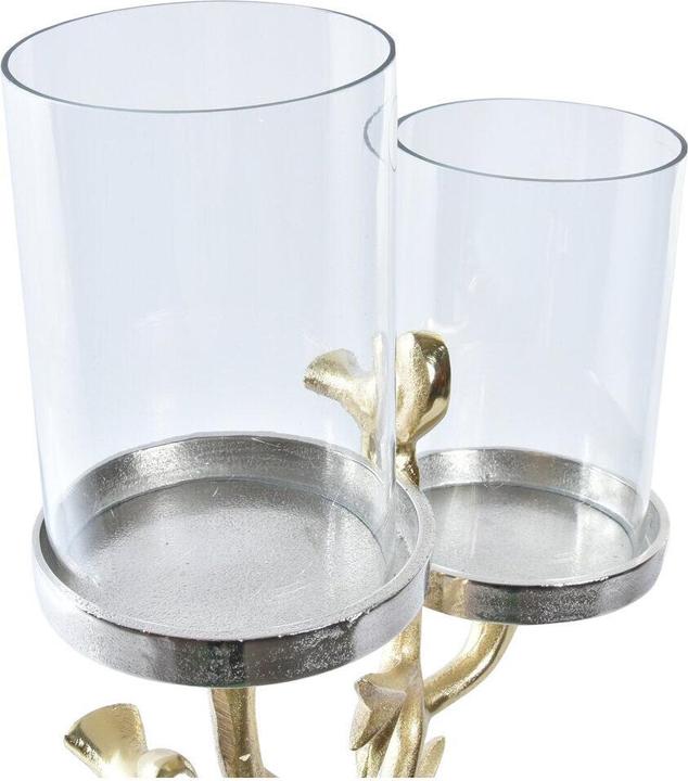 Productafbeelding DKD Home Decor Candle Holder Crystal Golden Aluminium Birds (29 x 15 x 48 cm)