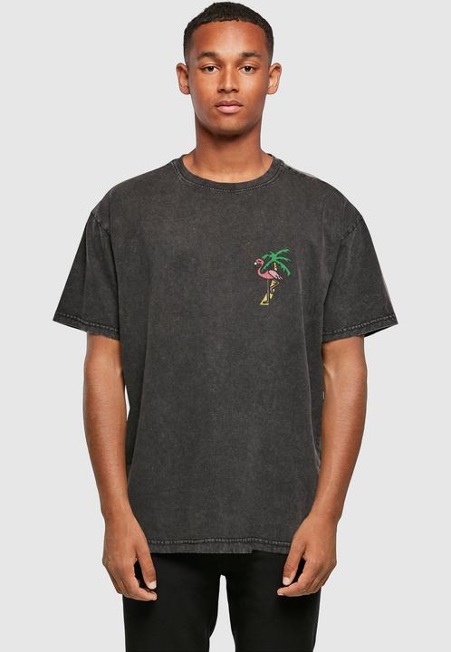 Produktbild Mister Tee Flamingo Acid Washed Heavy Oversize Tee - 125125 (XS)