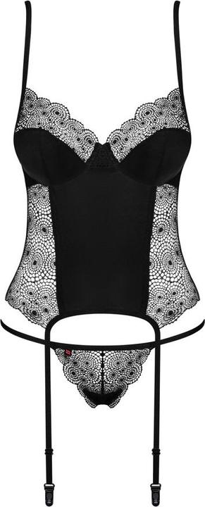 Produktbild Obsessive Sharlotte corset & thong black L/XL (L)