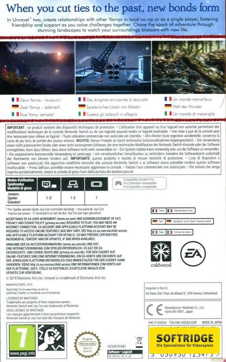 Actual product image EA Games Unravel Two (Switch, Multilingual)