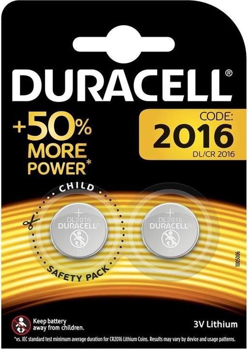 Image du produit Duracell Pile au lithium DL 2016 B2 (2 pcs, CR2016, 165 mAh)