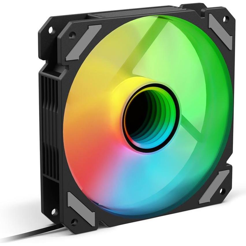 Thumbnail - Sharkoon SHARK Mirror RGB PWM (schwarz) (120 mm), PC Lüfter, Schwarz