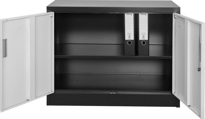 Produktbild Jet-Line Aktenschrank SARATOW rot dunkelgrau (90 x 40 x 68 cm)