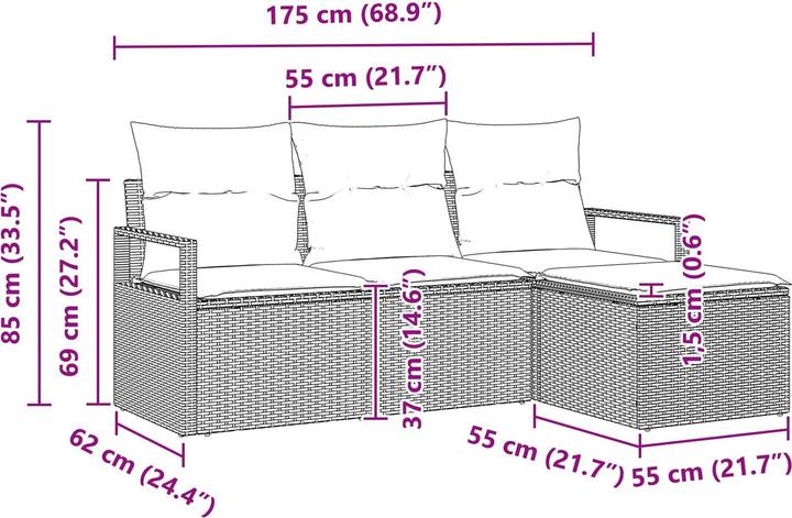 Immagine prodotto vidaXL Outdoor-Sofa