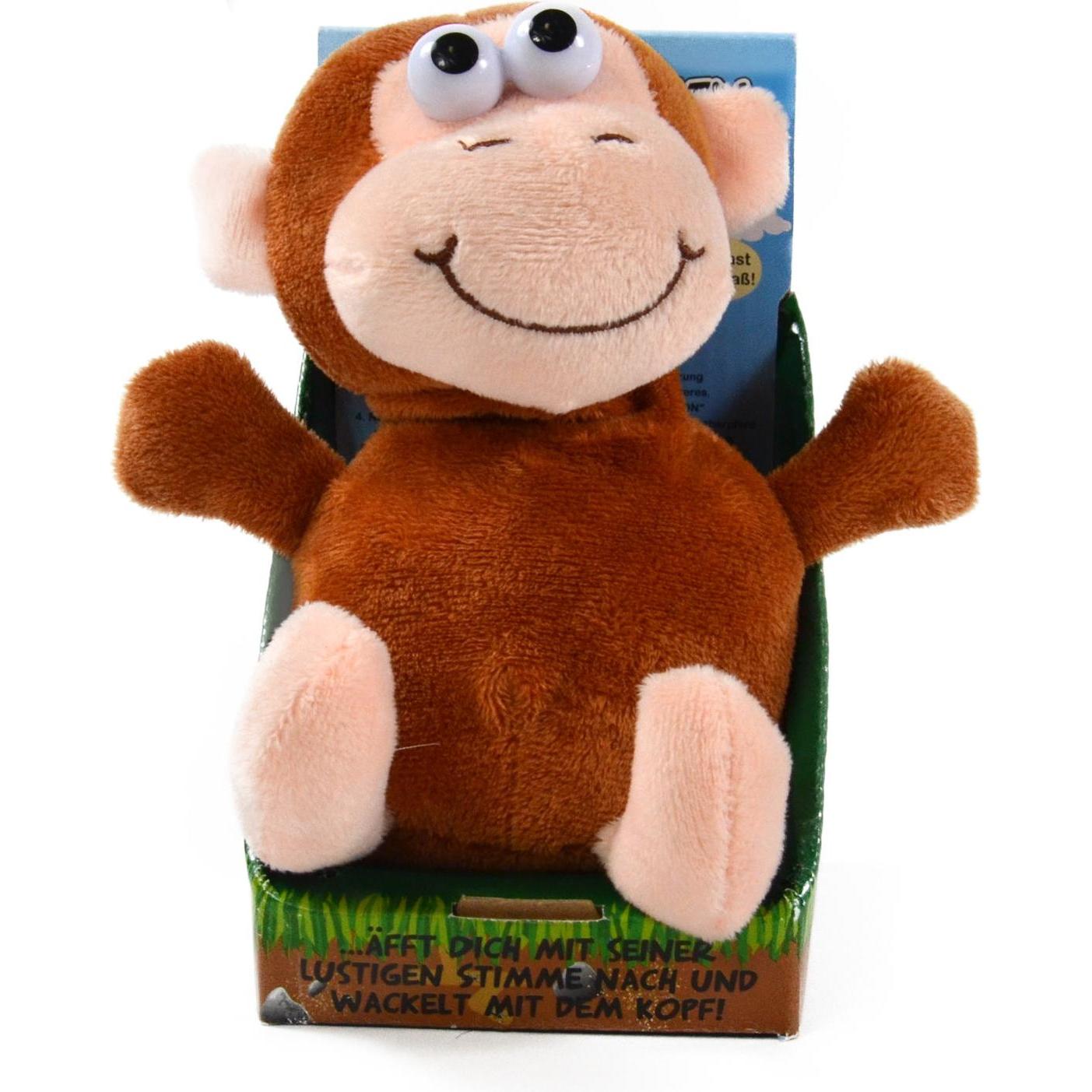 Spielwaren Laber-Affe, plappert alles nach, Batterien inkl. (18 cm)