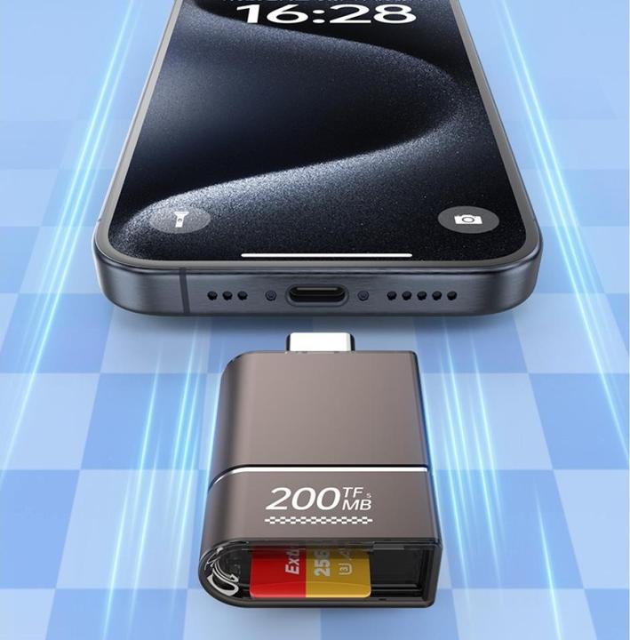 Actual product image PowerGuard USB-C to V30 MicroSD TF Cardreader Adapter (USB-C)