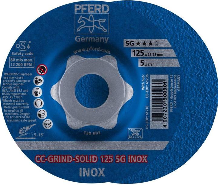 Produktbild Pferd CCGRINDSOLIDSchleifscheibe CCGRINDSOLID SG INOX
