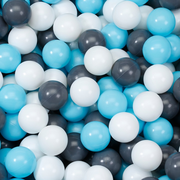 Actual product image Knorrtoys Ball set approx. Ø6 cm - 100 balls/cream/grey/lightblue