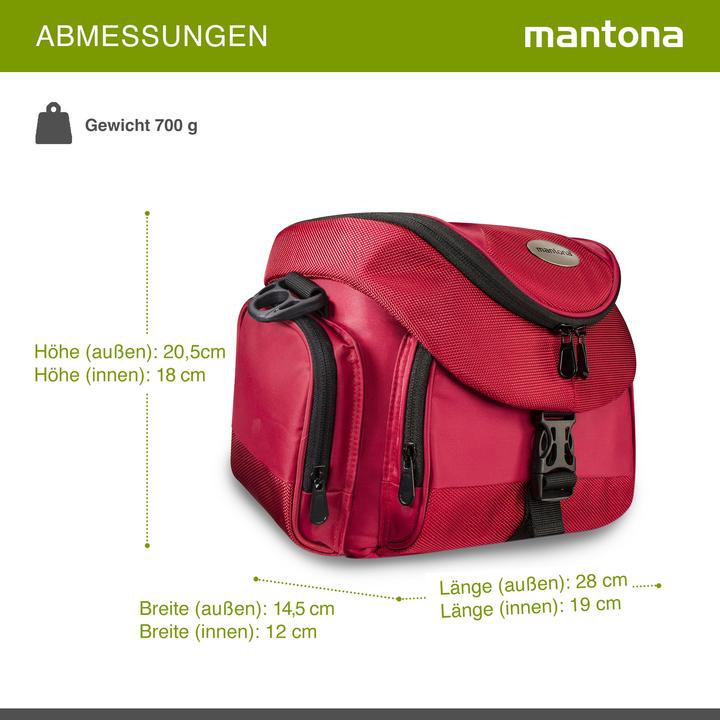 Actual product image mantona premium photo bag red / black (Camera shoulder bag, 19 l)