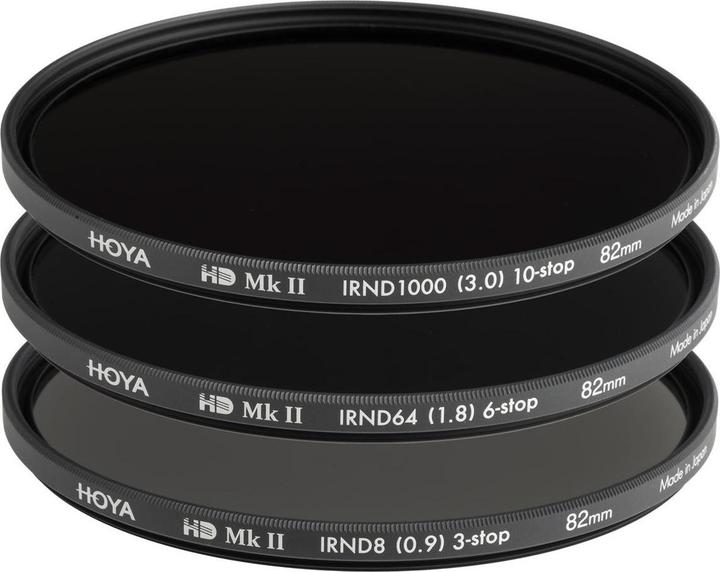 Image du produit Hoya 82,0 HD MKII IRND Kit de filtres 8/64/1000 (82 mm, Filtre gris neutre)