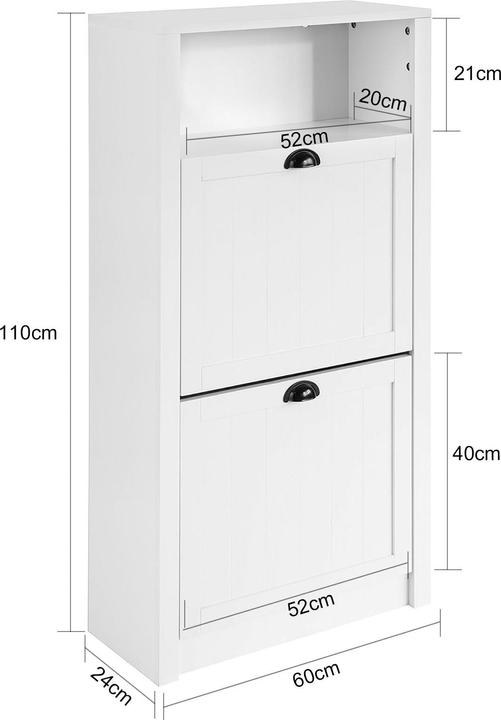 Immagine prodotto SoBuy Ribaltina per scarpe (61 x 110 x 24 cm)