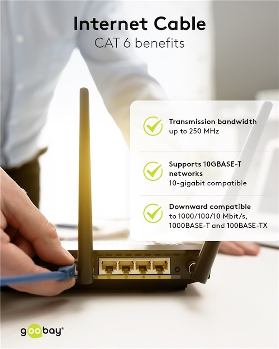 Produktbild Goobay Netzwerkkabel LS0H S/FTP (S/FTP, CAT6, 20 m)