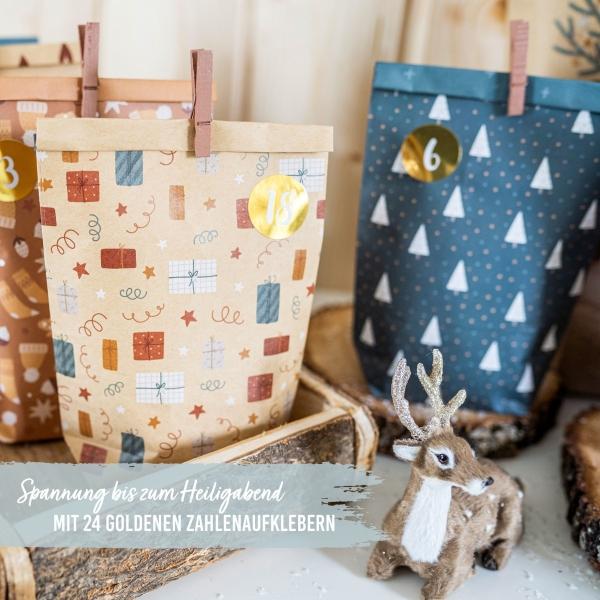 Immagine prodotto Papierdrachen Calendario dell'Avvento con sacchetti stampati - Benzina
