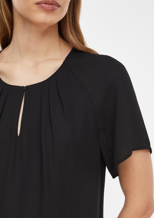 Immagine prodotto Comma Bluse Kurzarm-Bluse aus Crêpe-Chiffon mit Raffung (32)