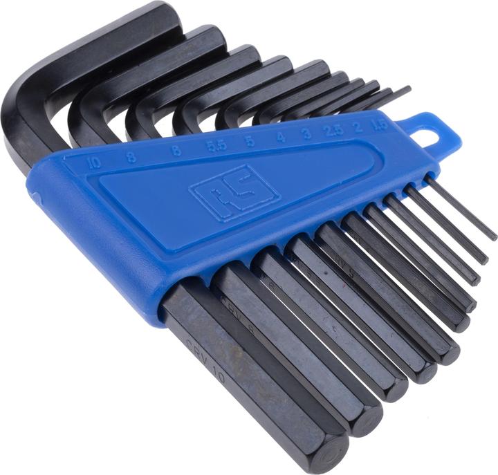 Actual product image RS PRO 10 piece L-shape metric hexagon key set