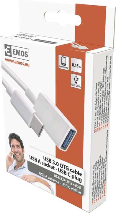 Immagine prodotto Emos Cavo USB 3.0 A presa-C spina OTG 15 cm (0.15 m, USB 3.0)