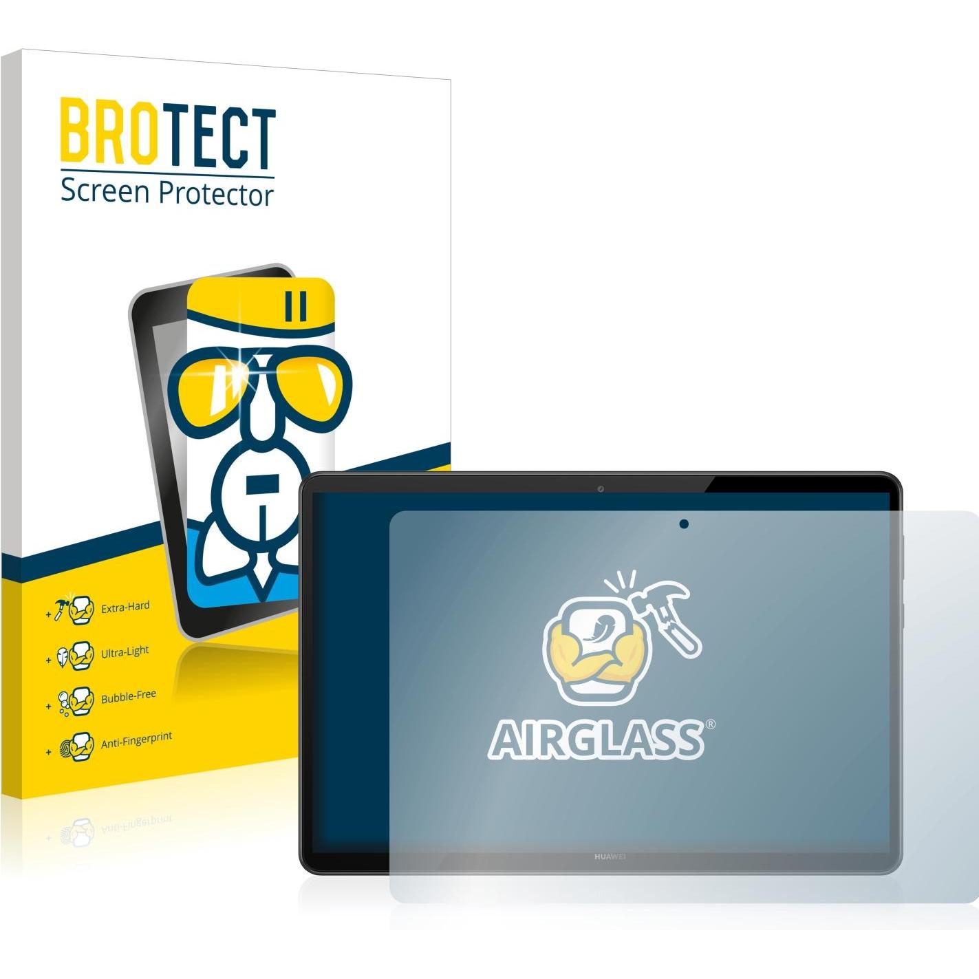 BROTECT AirGlass Panzerglasfolie (1 Stück, MediaPad T5 10), Tablet Schutzfolie