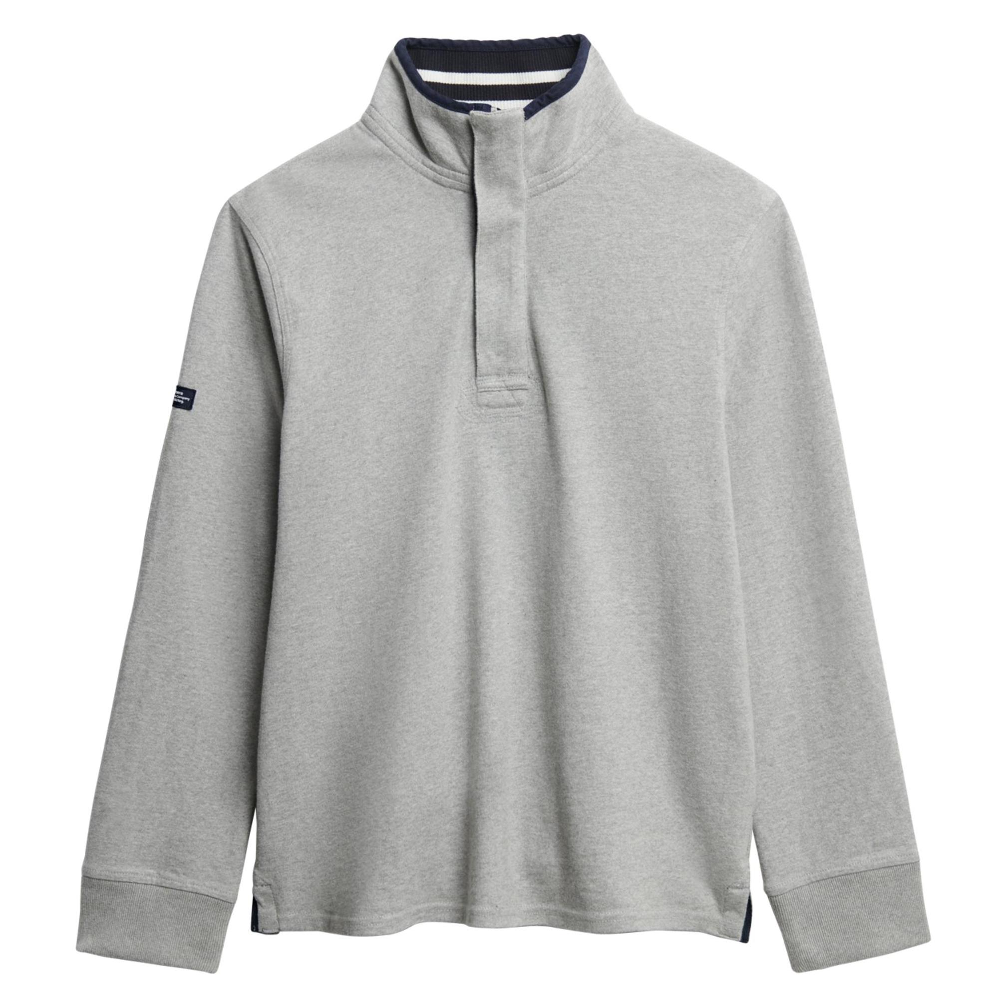 Superdry, Herren, Pullover, Cotton Classics Jersey Sweatshirt Mit Reissverschluss, Grau, (3XL)