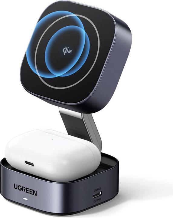 Produktbild Ugreen 2-in-1 Qi2 Magnetische faltbare Ladestation (15 W)