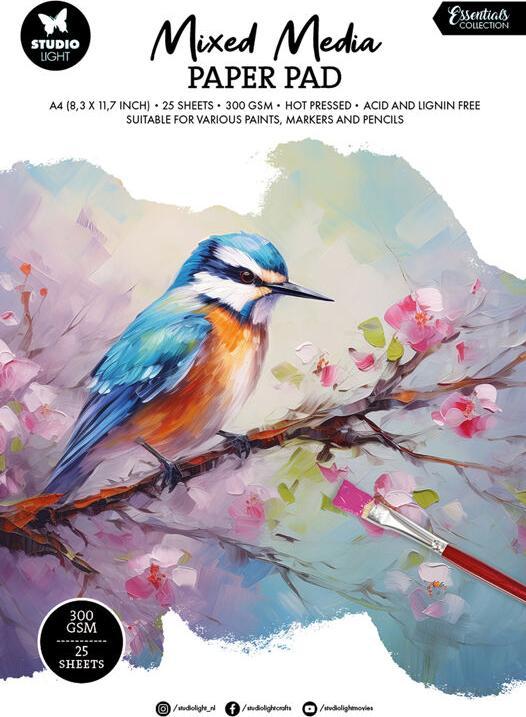 Actual product image art by marlene Paper Pad "Mixed Media" 25 Sheets Essentials (25x)