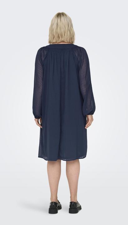 Produktbild Only Normal geschnitten V-Ausschnitt Elastische Bündchen Midikleid Kleid (42)