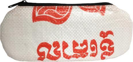 Actual product image Bekos Upcycling - Recycled Rice Bag Flower Spectacle Case