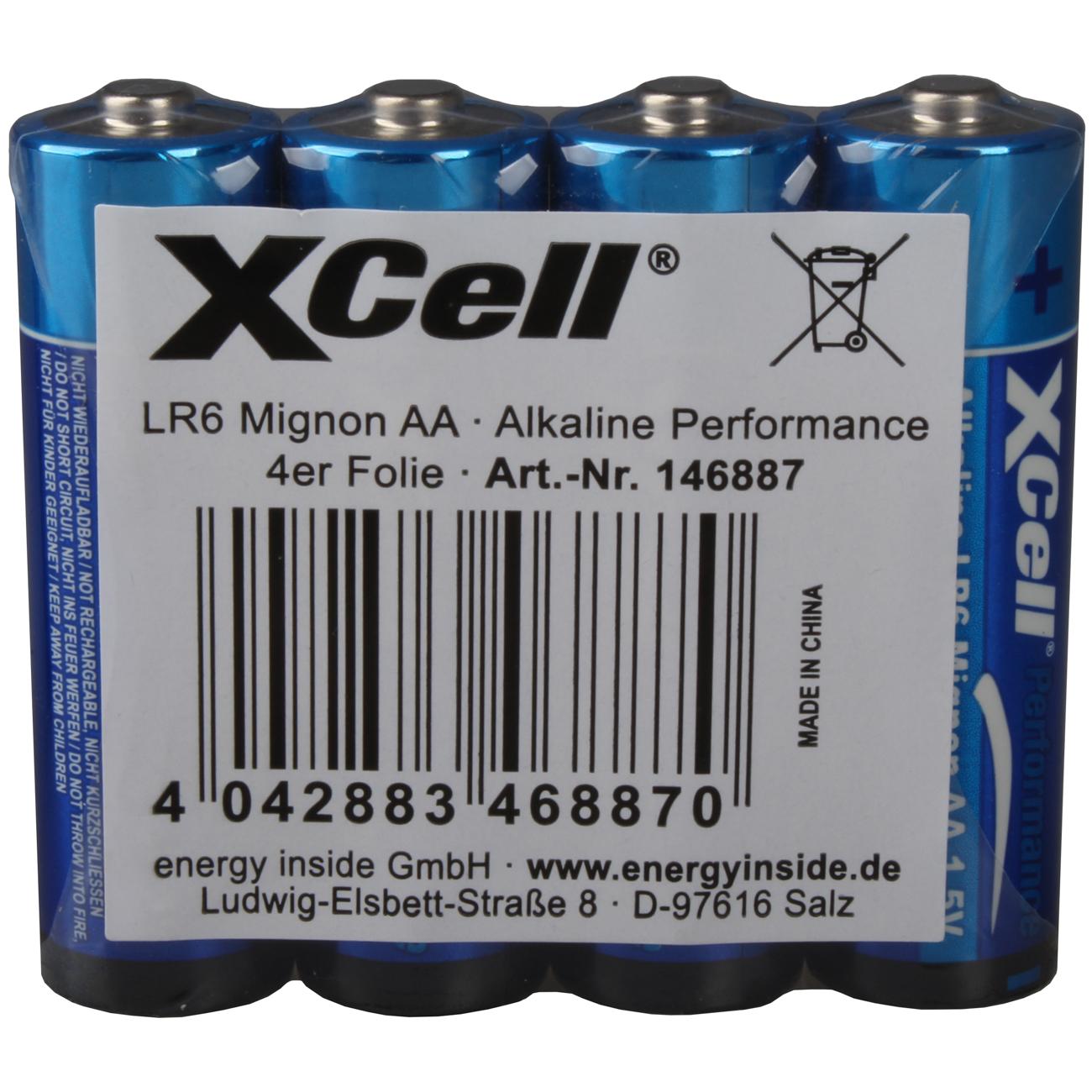 Hückmann Batteria 1,5 V Mignon AA (4 pz., AA), Batterie + pile