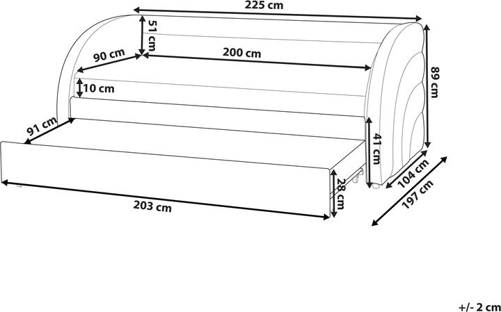 Actual product image Beliani Albiac (90x200)