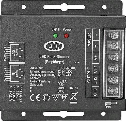 Produktbild EVN-Lichttechnik Lichttechnik Funk-Dimmer-Controller FCDIM3X8A