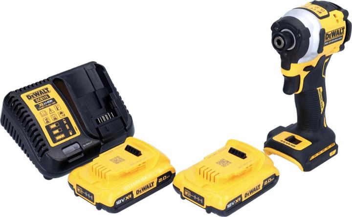 Produktbild DeWalt DCF 850 D2 Akku Schlagschrauber 18 V 205 Nm 1/4" Brushless + 2x Akku 2,0 Ah + LadegerÃ¤t