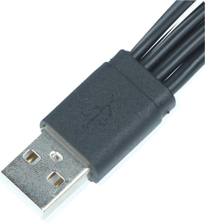 Actual product image Keeppower USB distributor type-A to 4 x Micro USB length: 0.2 m up to 2.1A (0.20 m, USB 2.0)