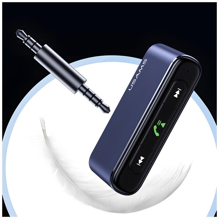 Actual product image Usams Adapter audio Bluetooth 5.0 - jack 3.5mm szarygrey SJ519JSQ01 US-SJ519 (Receiver)
